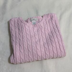 Pink Cable Knit Sweater